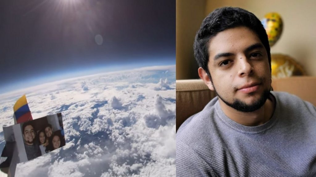 Artista boyacense logra ver el planeta tierra con una cámara unida a un globo de helio