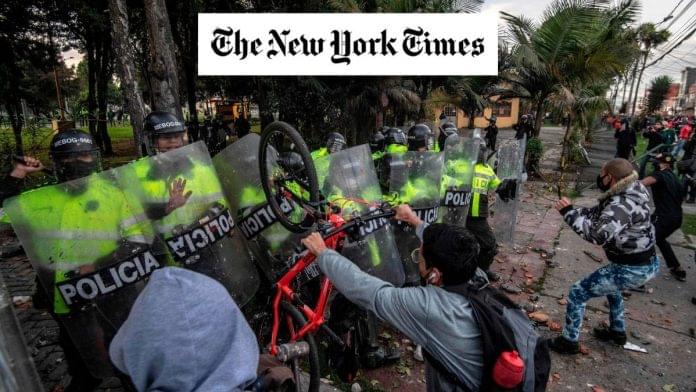 The New York Times protestas en Colombia