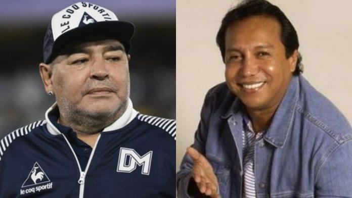 Diego Maradona y Diomedes Diaz