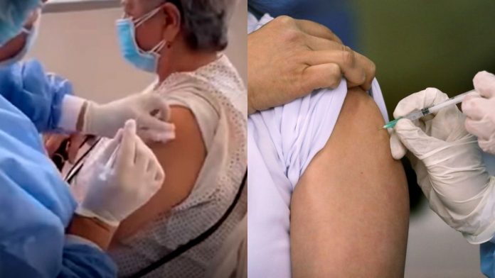 Jeringas vacías en vacunación en Colombia