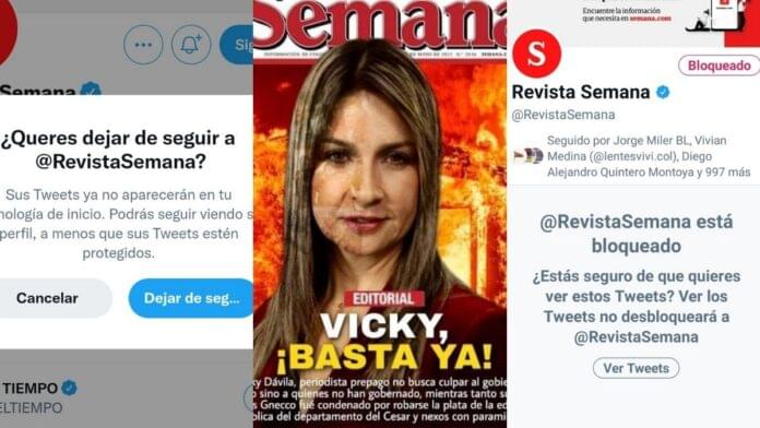 Campaña en Twitter contra Revista Semana