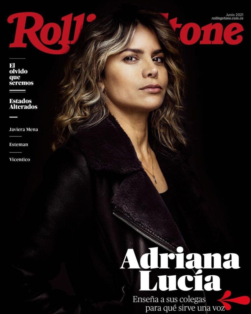 "Gracias a @rollingstonecolombia por esta maravillosa entrevista. Gracias por este espacio", Adriana Lucía.