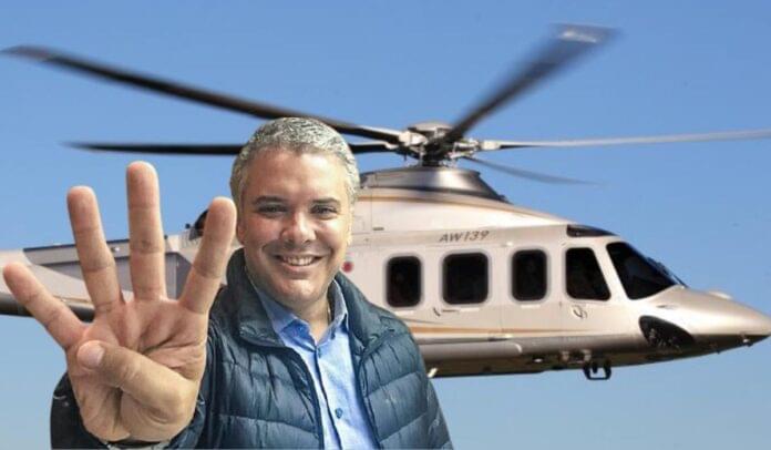 Iván Duque y su nuevo helicóptero