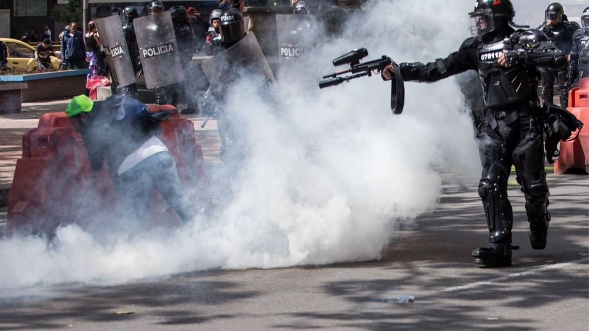 Abuso policial en protestas de Colombia.