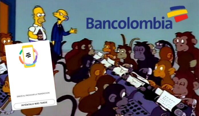 Un meme de Los Simpson que refleja la situación de Bancolombia