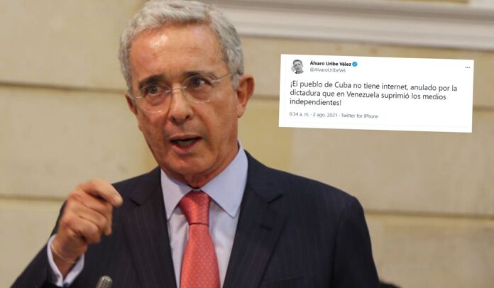Uribe defiende a los pueblos de Cuba y Venezuela