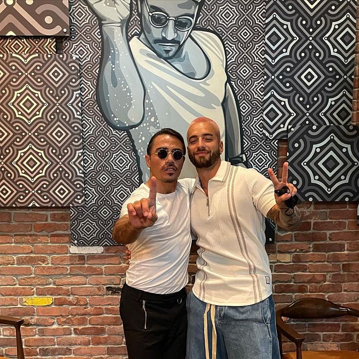 Salt Bae y Maluma.