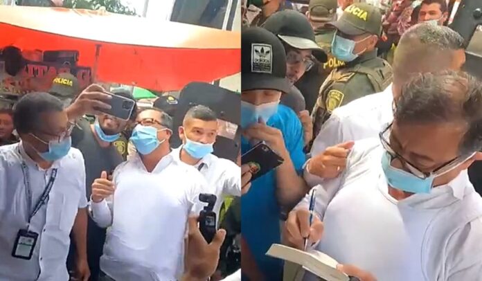 Gustavo Petro es recibido masivamente en Medellín