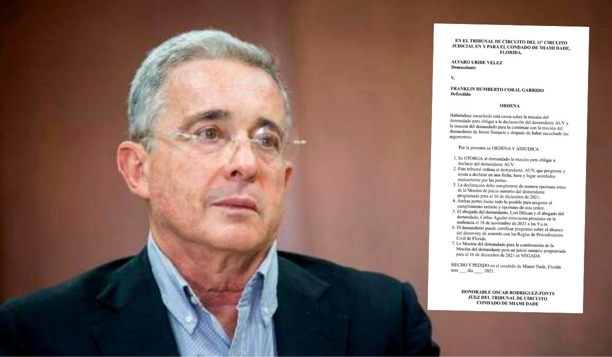 Juez de USA obliga a Uribe a responder interrogatorio de Beto Coral