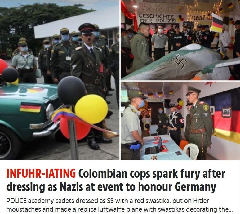 Títular The Sun, Reino Unido sobre la Policía de Colombia