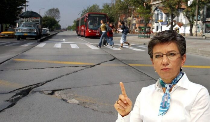 Claudia López ordenó mantenimiento vial en Bogotá