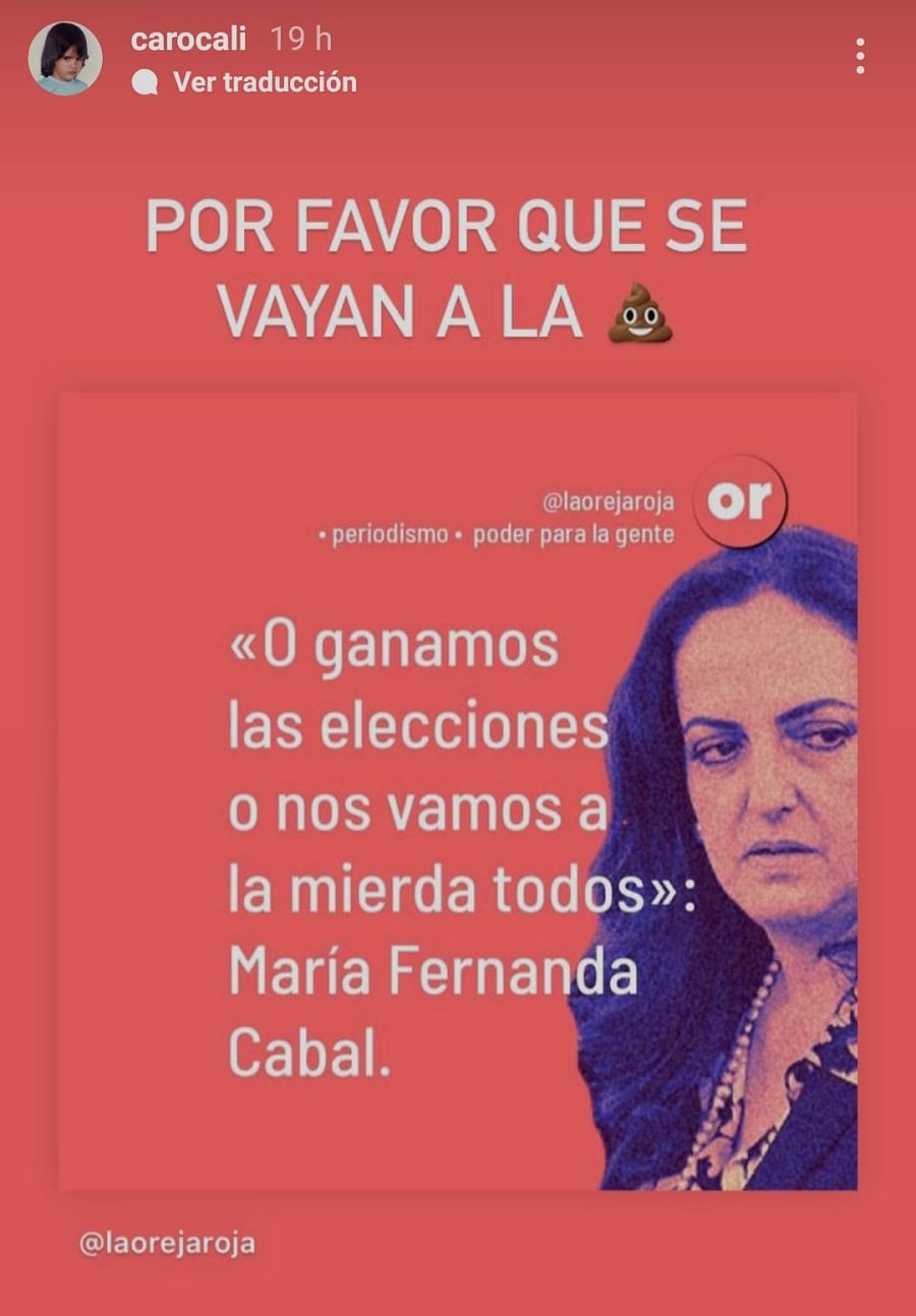 Carolina Ramírez sobre la expresión de María Fernanda Cabal