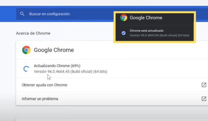 Actualiza Google Chrome tan pronto como puedas Crédito Google