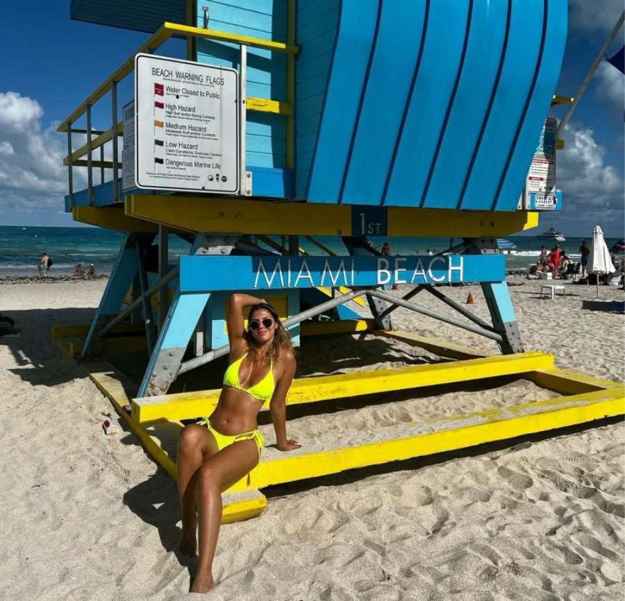 Ana María Navarrete tomando el sol en Miami. Foto Instagram navarretenana