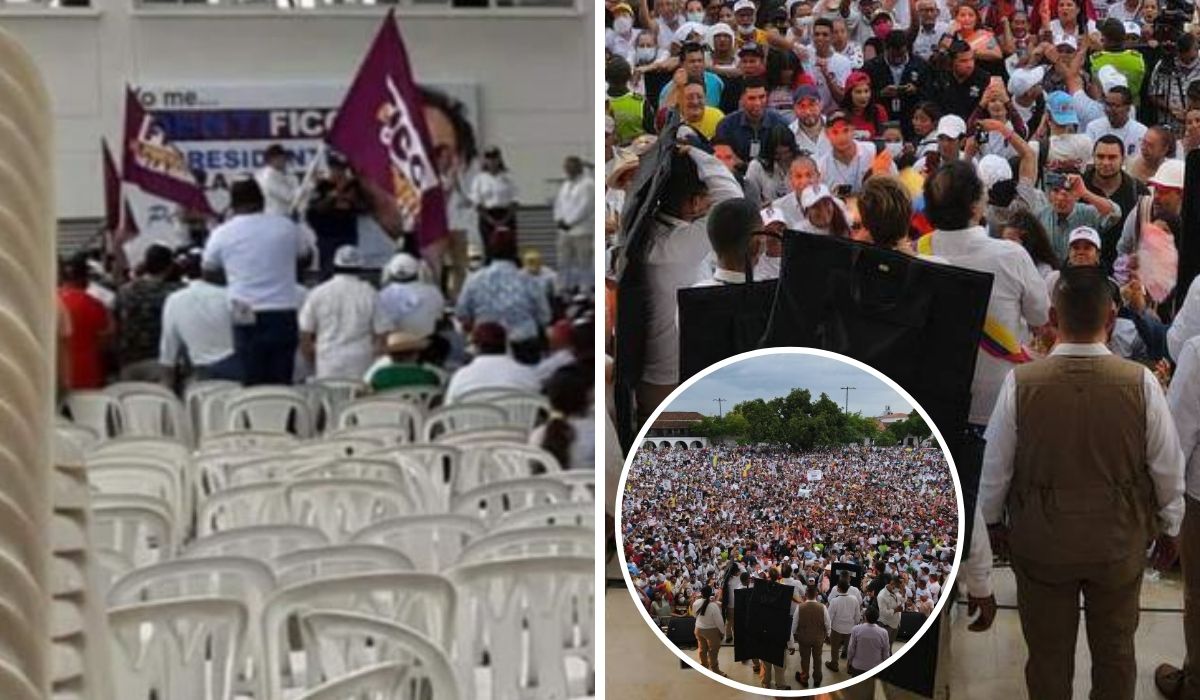 Fico Gutiérrez no llena eventos, mientras que Petro llena plazas