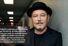 Rubén Blades desmintió haber escrito carta apoyando a la derecha colombiana Rubén Blades desmintió mensaje contra Petro