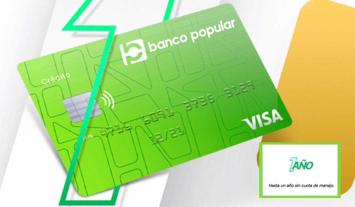 Banco Popular está entregando tarjetas de crédito sin cuota de manejo hasta 1 año