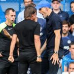 Conte y Tuchel se enfrentaron tras el gol del empate del Tottenham