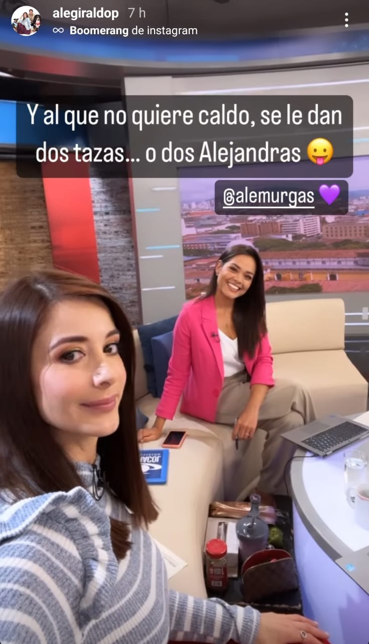 Alejandra Giraldo y Alejandra Murgas en Noticias Caracol