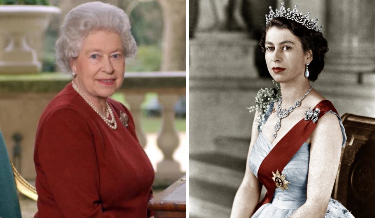 Foto derecha, la reina Isabel II fotografiada en febrero de 1952 cuando accedió al trono
