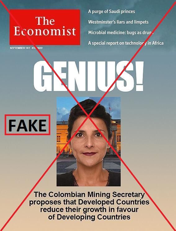 La portada falsa que compartió Pachito Santos