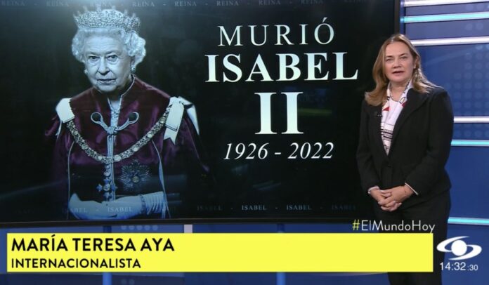 María Teresa Aya de Noticias Caracol comparó a la Reina Isabel II con la bandeja paisa