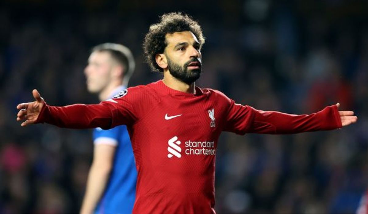 Mohamed Salah anotó un hat-trick de seis minutos contra el Rangers