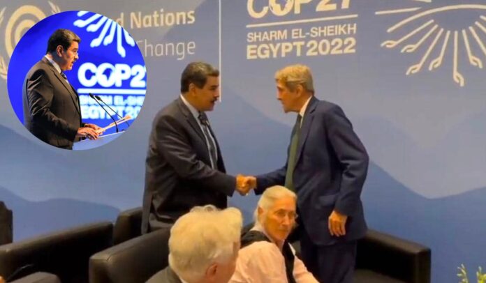 Nicolás Maduro y John Kerry reunidos en Egipto