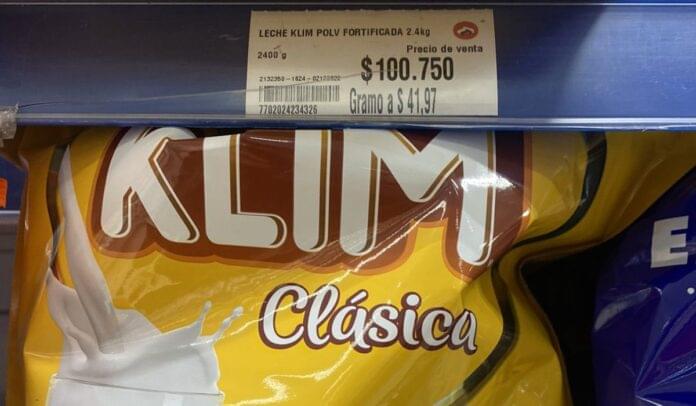 La leche KLIM de 2.400 gramos sobrepasa los $100 mil pesos en Éxito y Olímpica