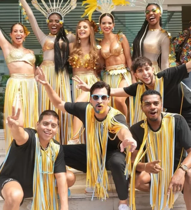 Polémica vestimenta de Ibarguen y Kelly Reales en el Carnaval de Barranquilla