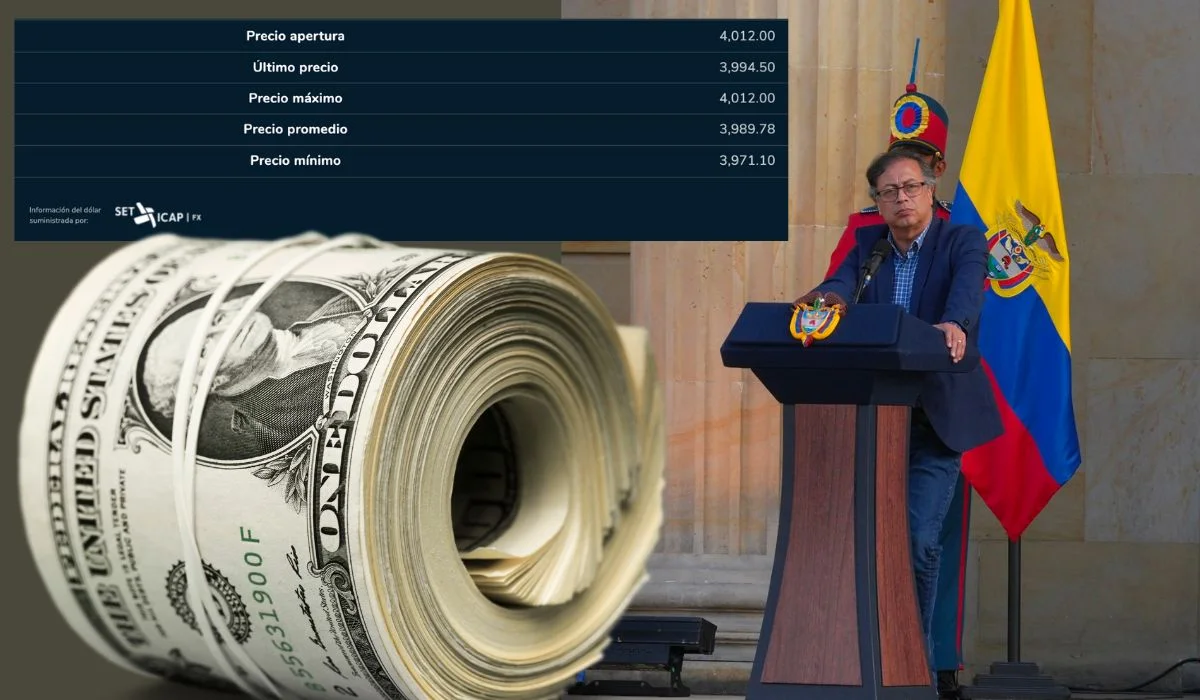 El presidente Petro festeja caída del dólar
