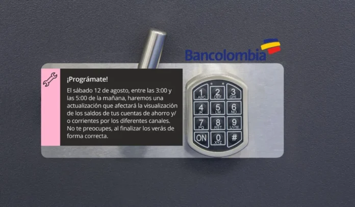 Prográmate para la actualización de Bancolombia