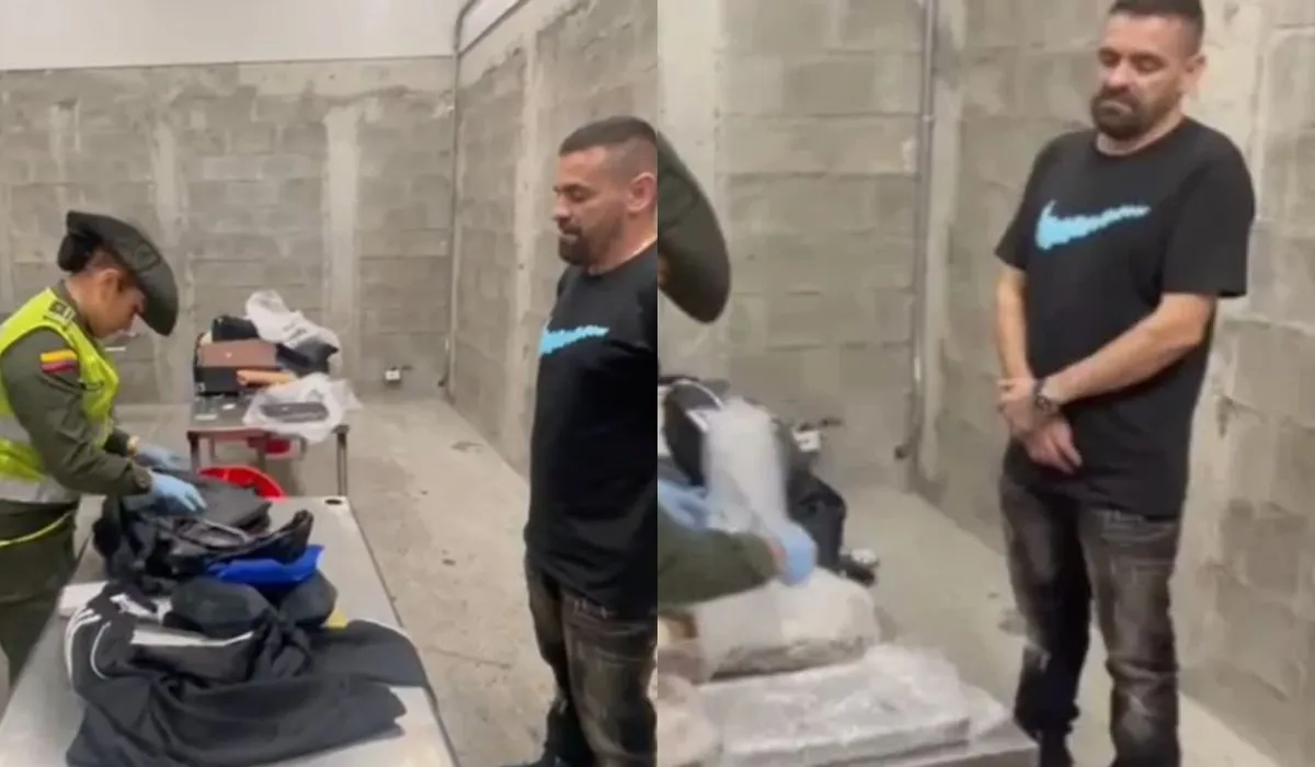 El hombre intentó transportar más de 7.000 gramos de clorhidrato de cocaína.