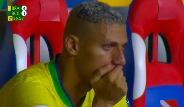 Richarlison rompió a llorar durante la victoria de Brasil contra Bolivia