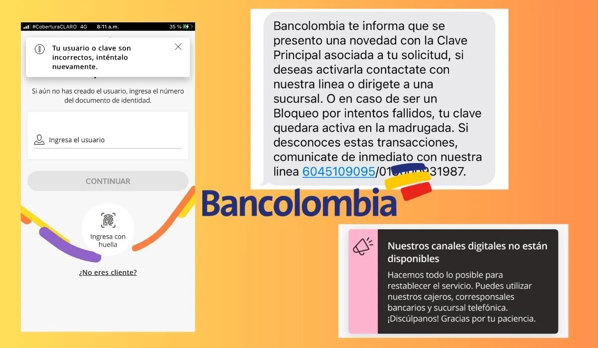 Bancolombia colapsada