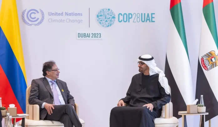 El presidente Petro y su alteza Mohammed bin Zayed Al Nahyan