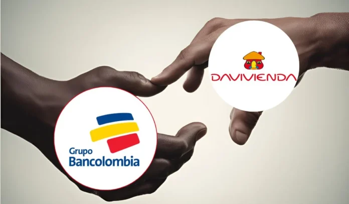 Bancolombia y Davivienda en redes