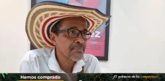 Jaison Brochero, miembro del comité de impulso de la Coordinadora Campesina