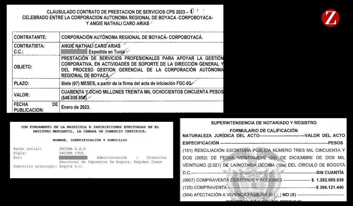 Documentos de la investigación sobre Angie Nathalie Caro