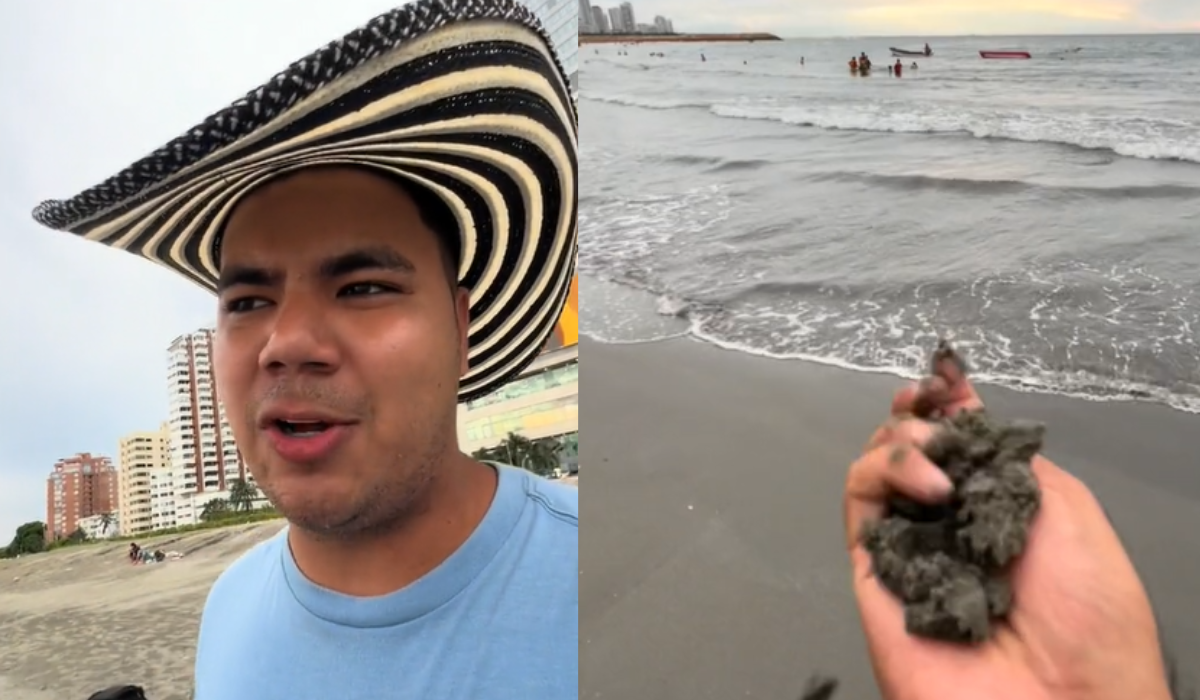 El joven se mostró decepcionado con las playas de Cartagena.