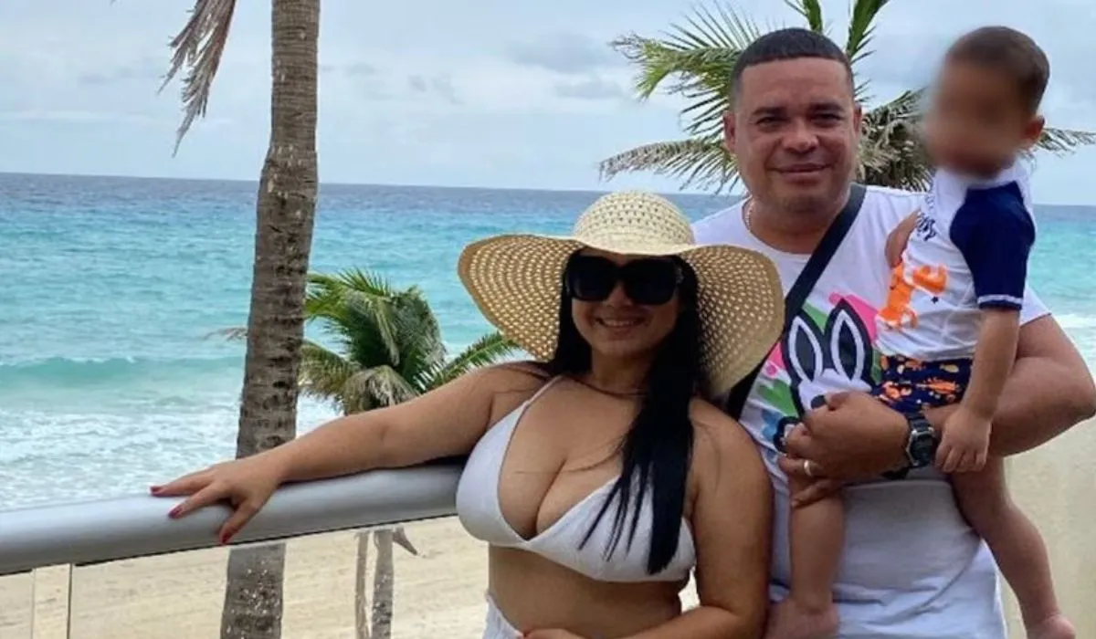 Ailin Pautt, Edwin Núñez y su hijo, viajaron como turistas a Cancún.