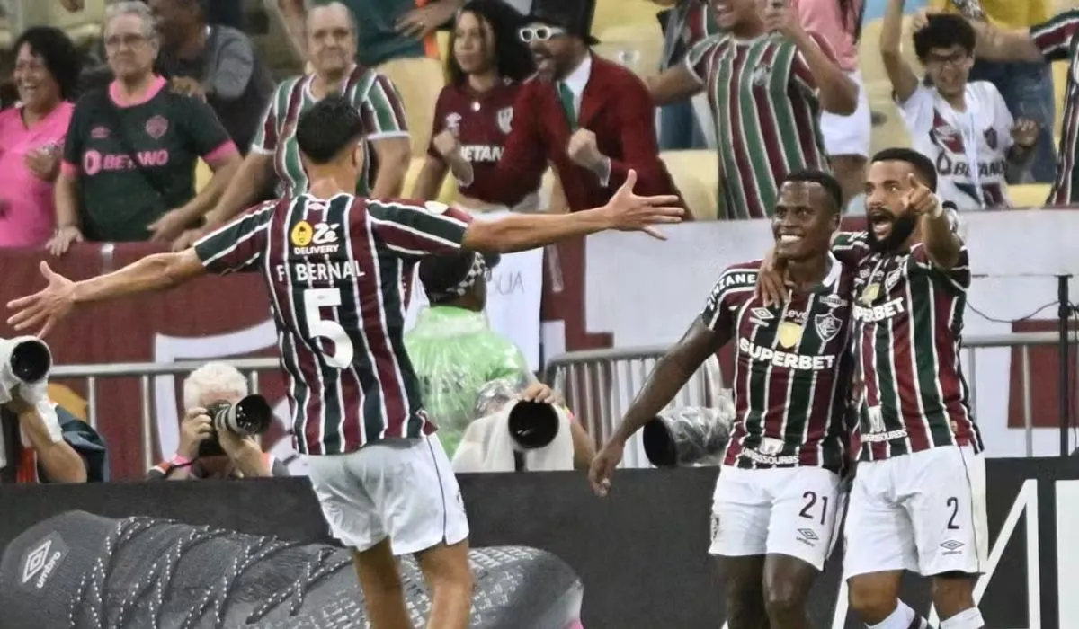 Arias celebra el gol de Fluminense ante Cruzeiro