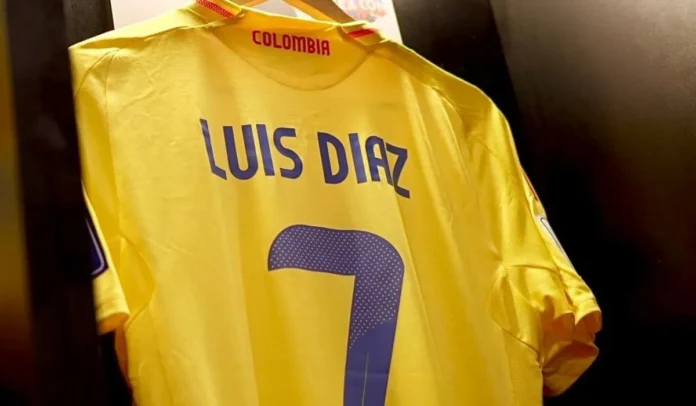 Camiseta Selección Colombia dorsal 7 de Luis Díaz