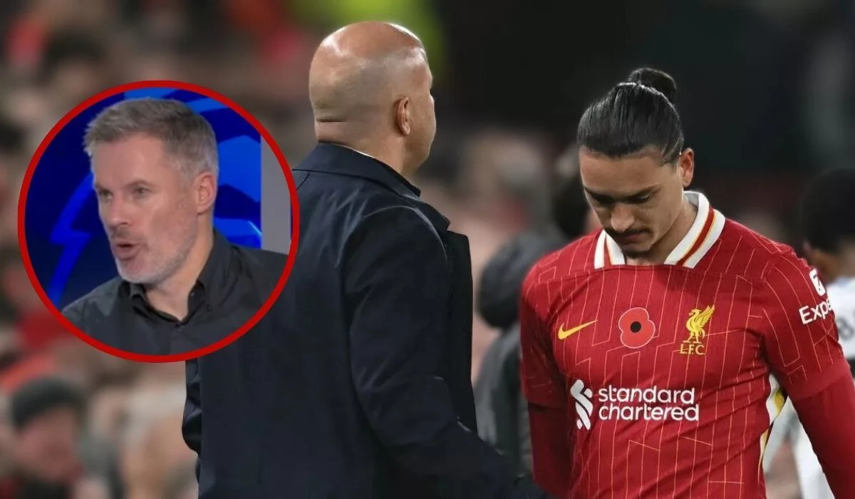 Jamie Carragher duda del futuro de Darwin Núñez en Liverpool, señalando su inconsistencia en el campo