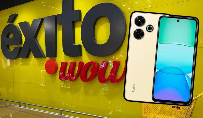 Celular Xiaomi Redmi 13 dorado por solo $629.900 en Éxito
