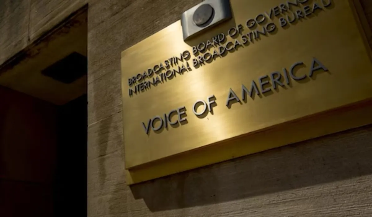 Edificio de la Voz de América en Washington. Imagen de archivo AP