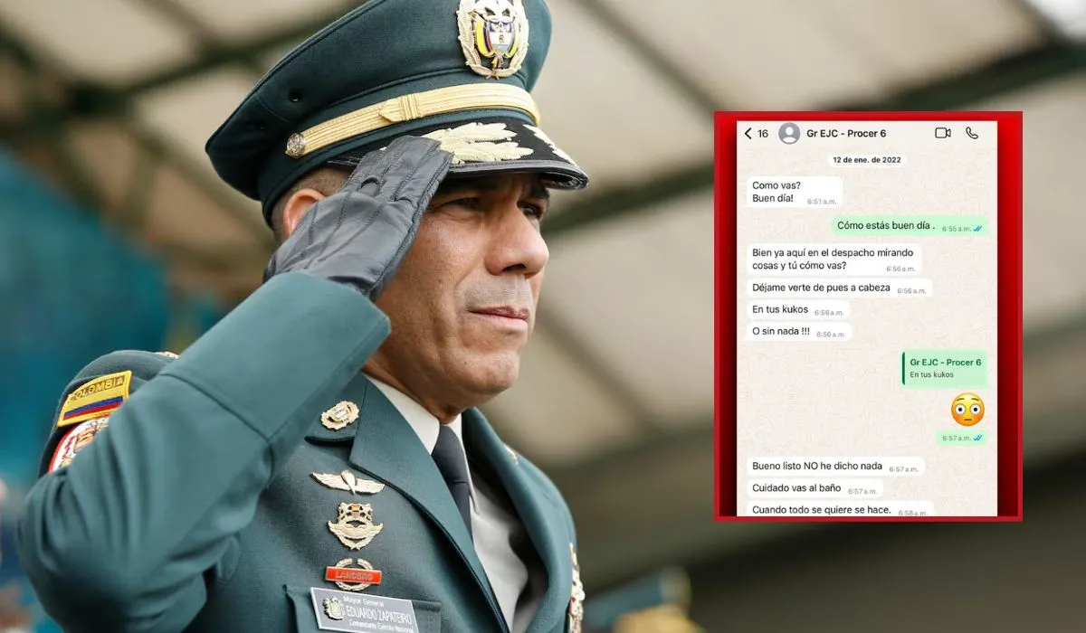 Los chats revelan solicitudes explícitas dirigidas a la esposa del coronel José Luis Esparza.