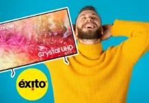 Almacenes Éxito con descuento en televisor Samsung