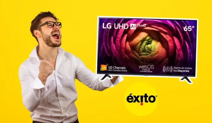 Aprovecha el descuento del 47% en el televisor LG 65” UHD 4K en Almacenes Éxito Aprovecha el descuento del 47% en el televisor LG 65” UHD 4K en Almacenes Éxito