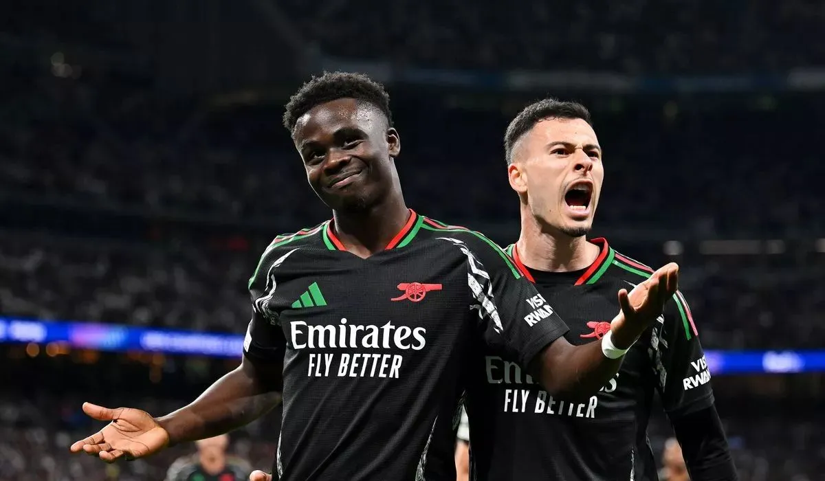 Bukayo Saka marcó el gol crucial del Arsenal para silenciar al Bernabéu